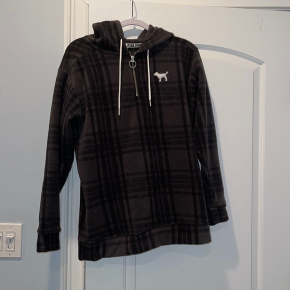 Pink Victoria Secret fleece hoodie - Picture 1 of 4